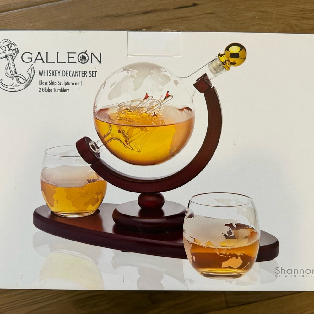 Godinger Galleon Whiskey Decanter Set